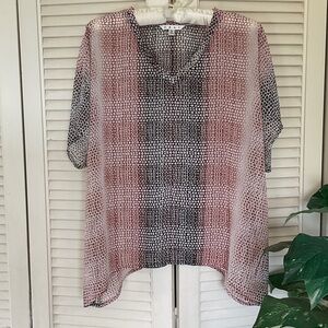 CAbi Women's Blouse or Swim cover-up in Black, Pink, and White